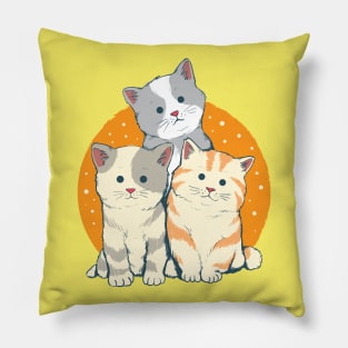 Cute Cat Family Pillow