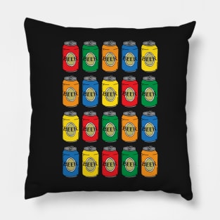 Beer Cans Popart Pillow