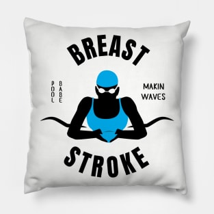 Girls Breaststroke Pool Babe Swimming Gift Pillow