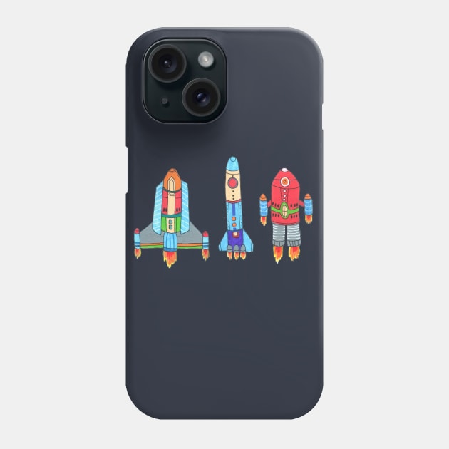 Spaceships Phone Case by DoodlesAndStuff