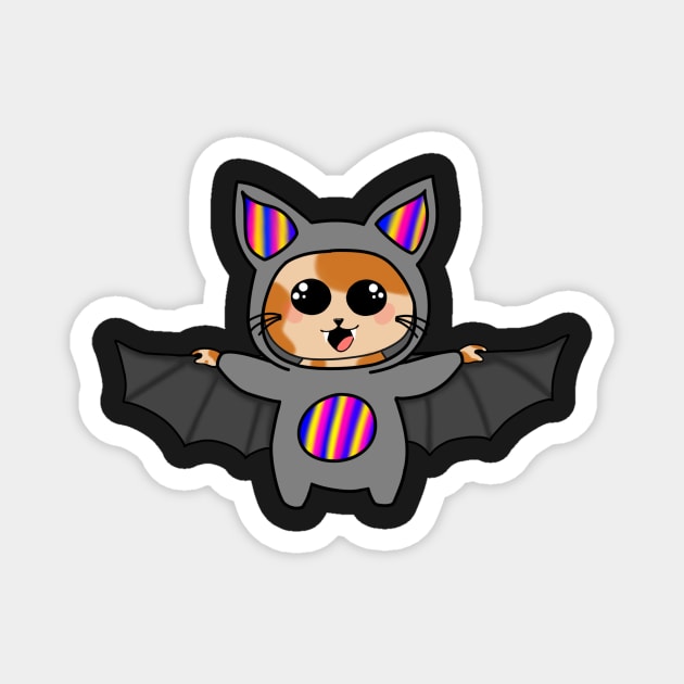 Steve The Bat Cat Magnet by SquishyBeeArt