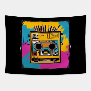 80s Music Retro Vintage 8-Track Tapestry