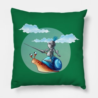 funny knight cochlea Pillow