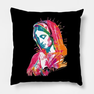 La Virgen de Guadalupe Rainbow Pillow