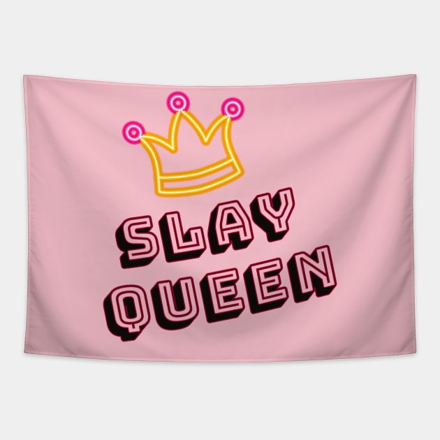 Slay Queen with Crown Tapestry by Shell Photo & Design