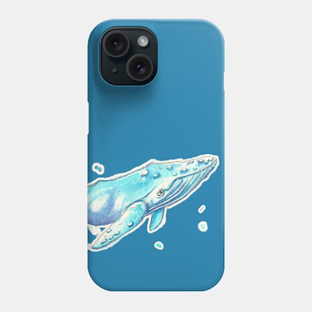 Joakim - Watercolor Whale Phone Case by ElenaCasiglio