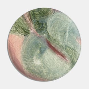 Abstract Oil Painting Herbal Green Pink Blush 1c21 Pin