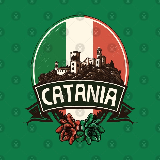 Catania, Sicilia / Retro Italian Region Design by DankFutura