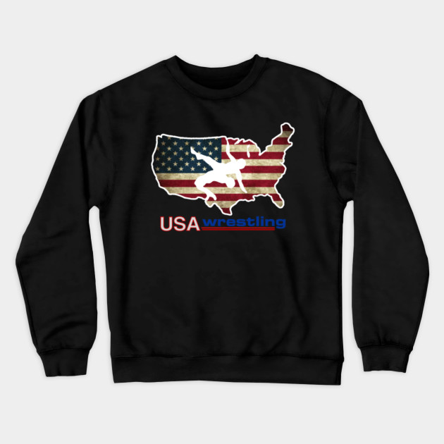 usa wrestling crewneck