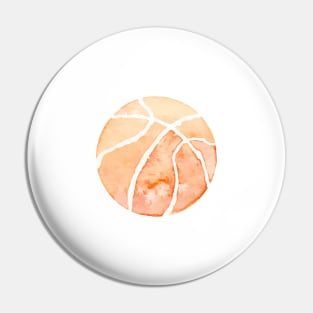 Basketball Watercolor Pin