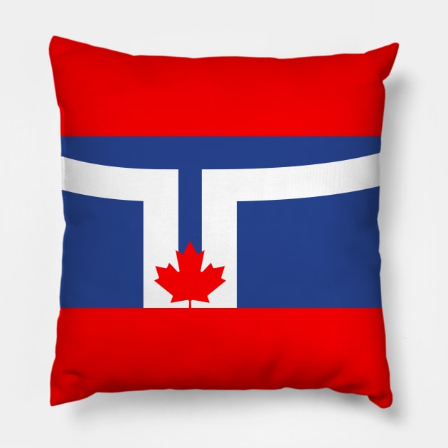 Flag of Toronto, Ontario Pillow by brigadeiro