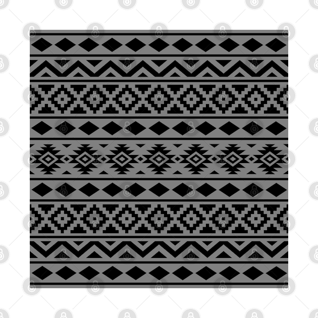 Aztec Essence Pattern Black on Gray by NataliePaskell