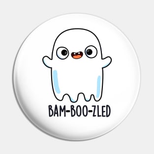 Bam-boo-zled Cute Halloween Confused Ghost Pun Pin