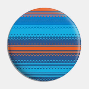 Blue and Orange Stripes Pin