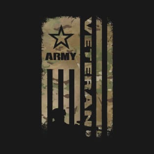 Veteran Flag Camo - Soldier T-Shirt