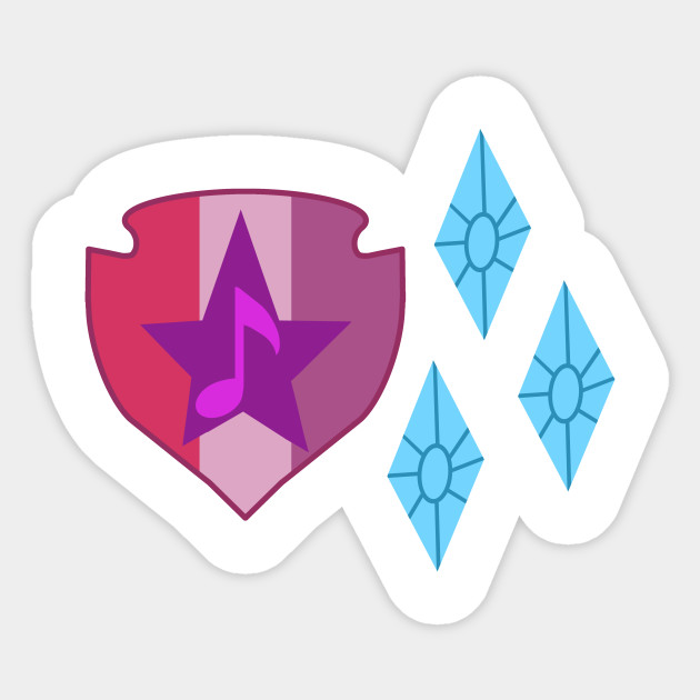 My Little Pony Sweetie Belle Rarity Cutie Mark My Little Pony Sticker Teepublic