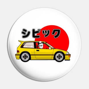 Civic EF Kanjo Mask Pin