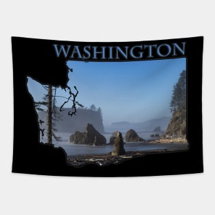 Washington State Outline (Along the Pacific Coast) Tapestry