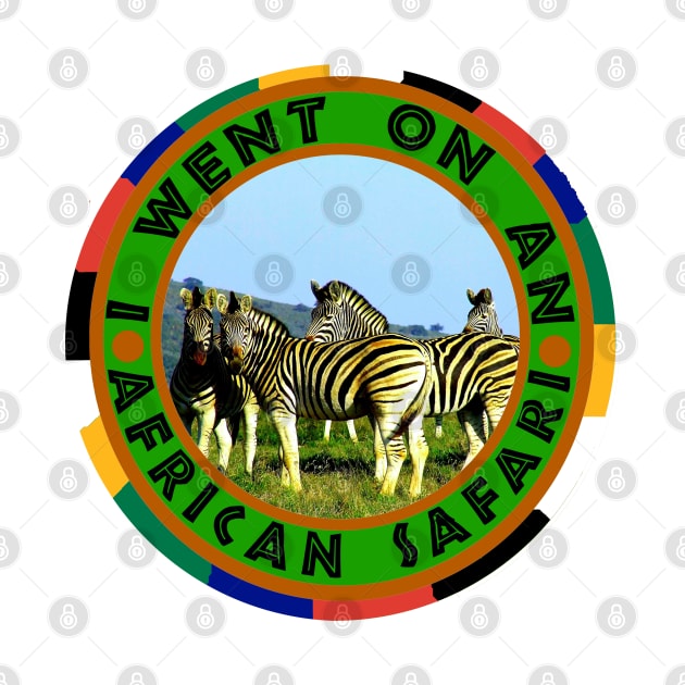 I Went On An African Safari Blue Sky Zebra by PathblazerStudios