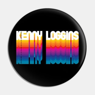 Retro Kenny Proud Personalized Loggins Name Gift Retro Rainbow Style Pin