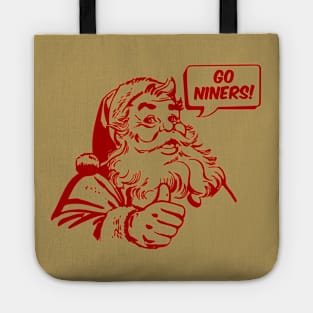 Retro Santa Claus Go Niners Tote