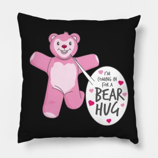 Coming in for a bear hug Pillow