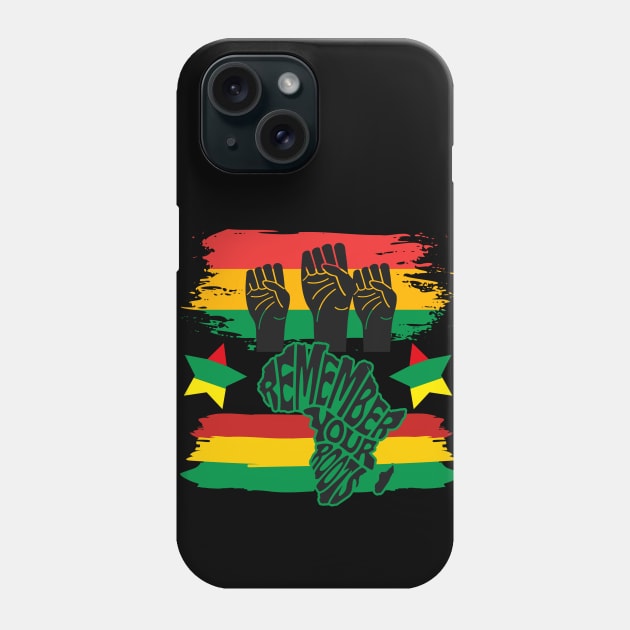 Black History Month Remember Your Roots Phone Case by Barts Arts