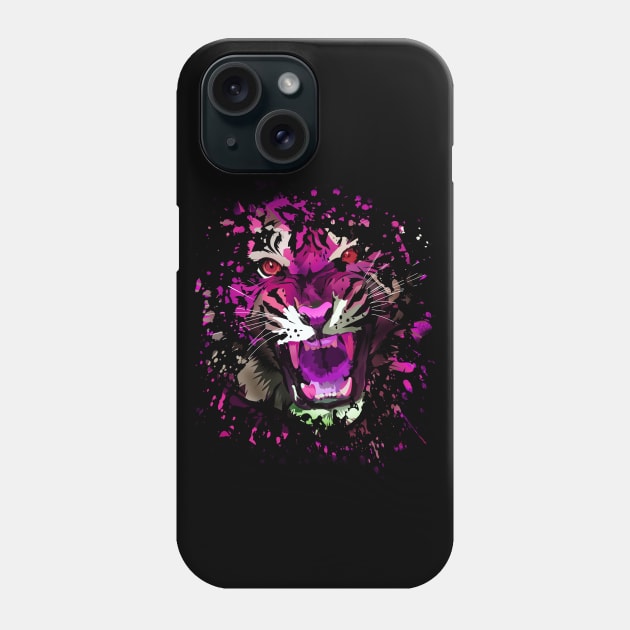 Tiger Roar (Pink) Phone Case by adamzworld