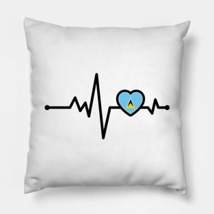 St Lucia Heart Monitor Pillow