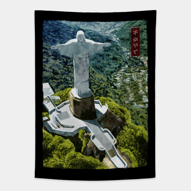 Christ the Redeemer - Black Tapestry by Thor Reyes