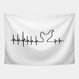 Heartbeat Chicken EKG Tapestry