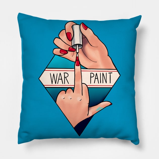 War Paint Pillow by freezethecomedian