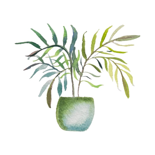 Blue and Green Houseplant by Shirtacle