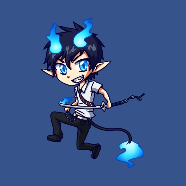 Rin Okumura Chibi by LankySandwich