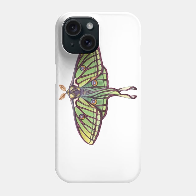 Spanish Moon Moth Phone Case by JadaFitch