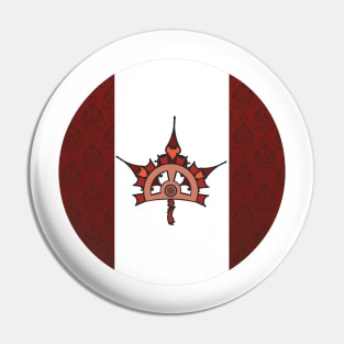 Steampunk / Victorian Canadian Flag Pin