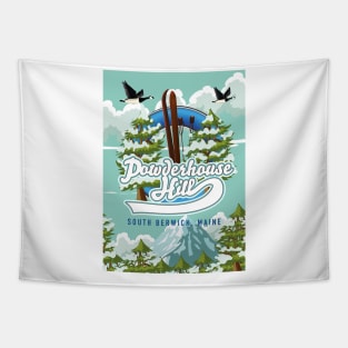 Powderhouse Hill ,South Berwick ,Maine ski poster Tapestry