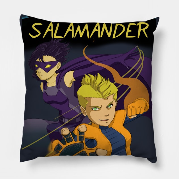 Salamander Design 3 Pillow by SaintBree