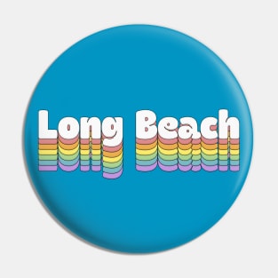 Long Beach // Retro Typography Design Pin