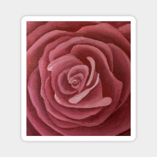 Pink Rose Oil Painting Magnet