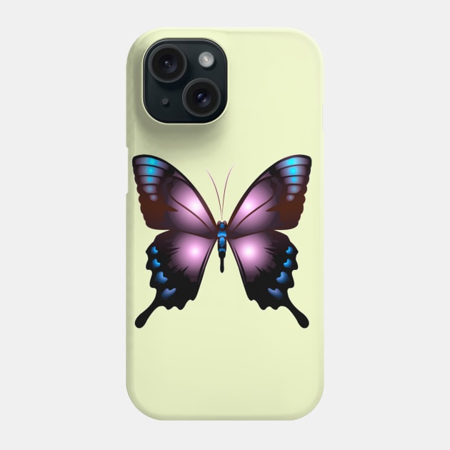 Chic Artististic Morpho Butterfly Phone Case by Nisuris Art