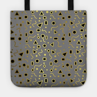 GREY And Black Mod Shapes Tote