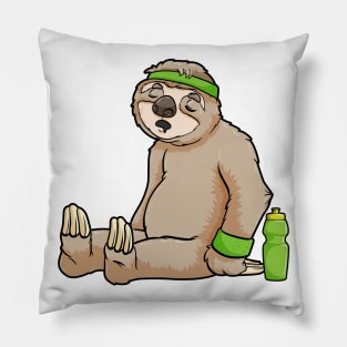 Sloth as Runner with Drinking bottle and Sweatband Pillow