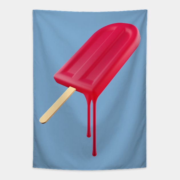 Red Cherry Popsicle. Tapestry by graphicfire