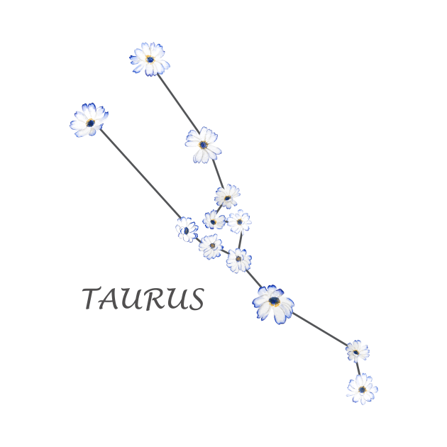 Taurus Zodiac horoscope Constellation Sticker flower by colorandcolor