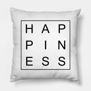 minimalist and simple design happiness word Pillow