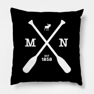 Minnesota Moose And Paddles 1858 Midwest Pillow