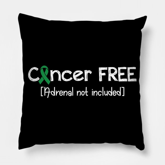 Cancer FREE- Adrenal Cancer Gifts Adrenal Cancer Awareness Pillow by AwarenessClub