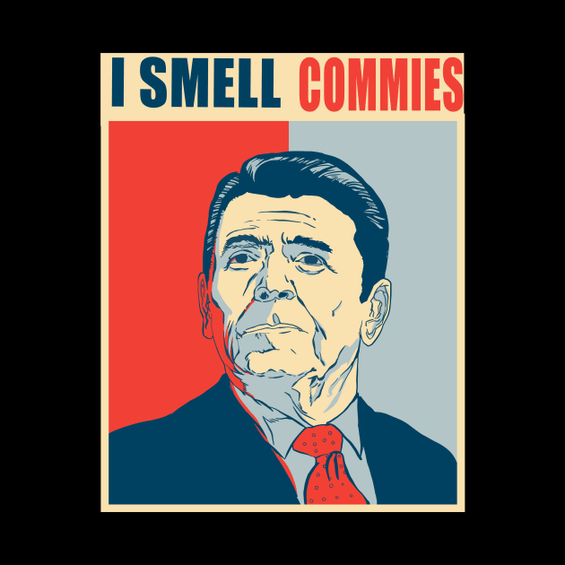 I Smell Commies Funny Political Ronald Reagan Meme by Kribis