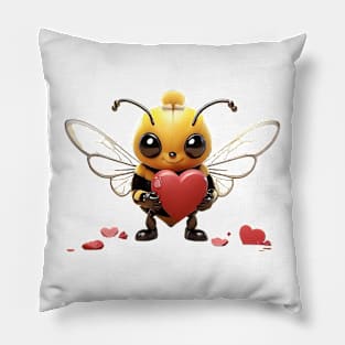 Valentine's Bumblebee Pillow